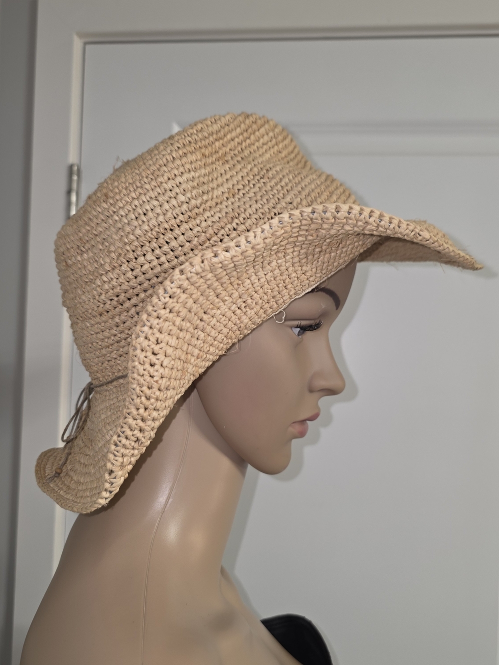 Athleta Crochet Straw Sun Hat in Beige